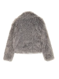 Cropp Kożuszki, Futerka|Kurtki, Płaszcze*Szara kurtka z imitacji futra szary