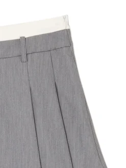 Cropp Spódnice|Sety*Szara mini z plisami jasnyszary