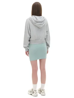 Cropp Bluzy*Szara rozpinana bluza z kapturem jasnyszary