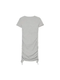 Cropp Sukienki, Kombinezony*Szara sukienka z ozdobnym marszczeniem jasnyszary