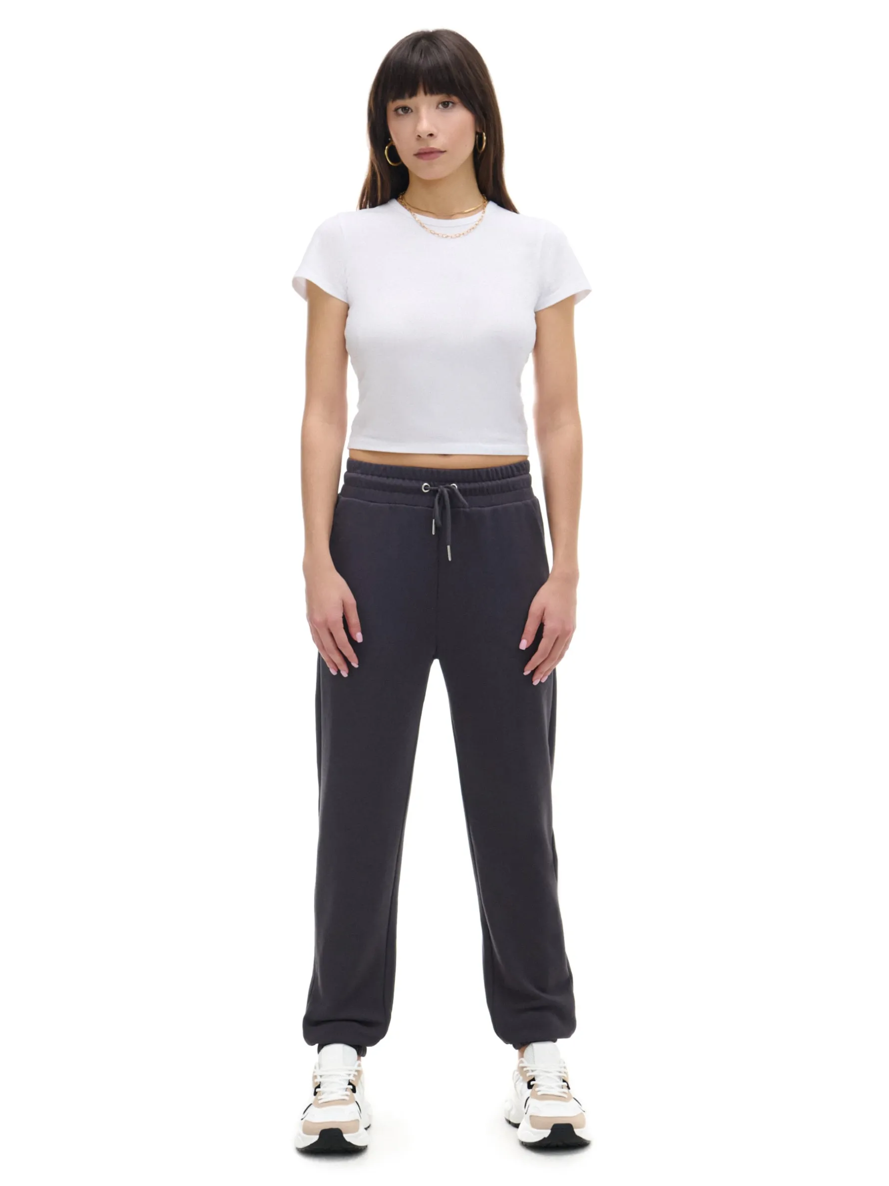 Cropp Spodnie*Szare dresowe joggery szary