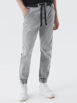 Cropp Jeansy*Szare jeansowe joggery jasnyszary