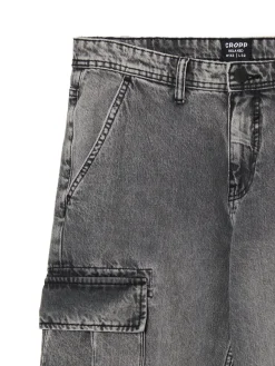 Cropp Jeansy*Szare jeansy relaxed szary