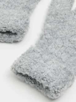 Cropp Rękawiczki*Szare rękawiczki z domieszką wełny jasnyszary