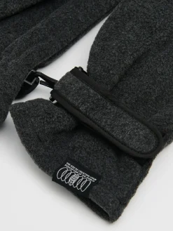 Cropp Rękawiczki|Basic*Szare rękawiczki z karabińczykiem szary