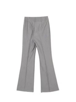 Cropp Spodnie*Szare spodnie flare w kant szary