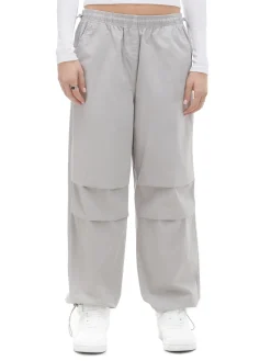 Cropp Spodnie*Szare spodnie parachute jasnyszary