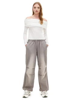 Cropp Spodnie*Szare spodnie parachute inny