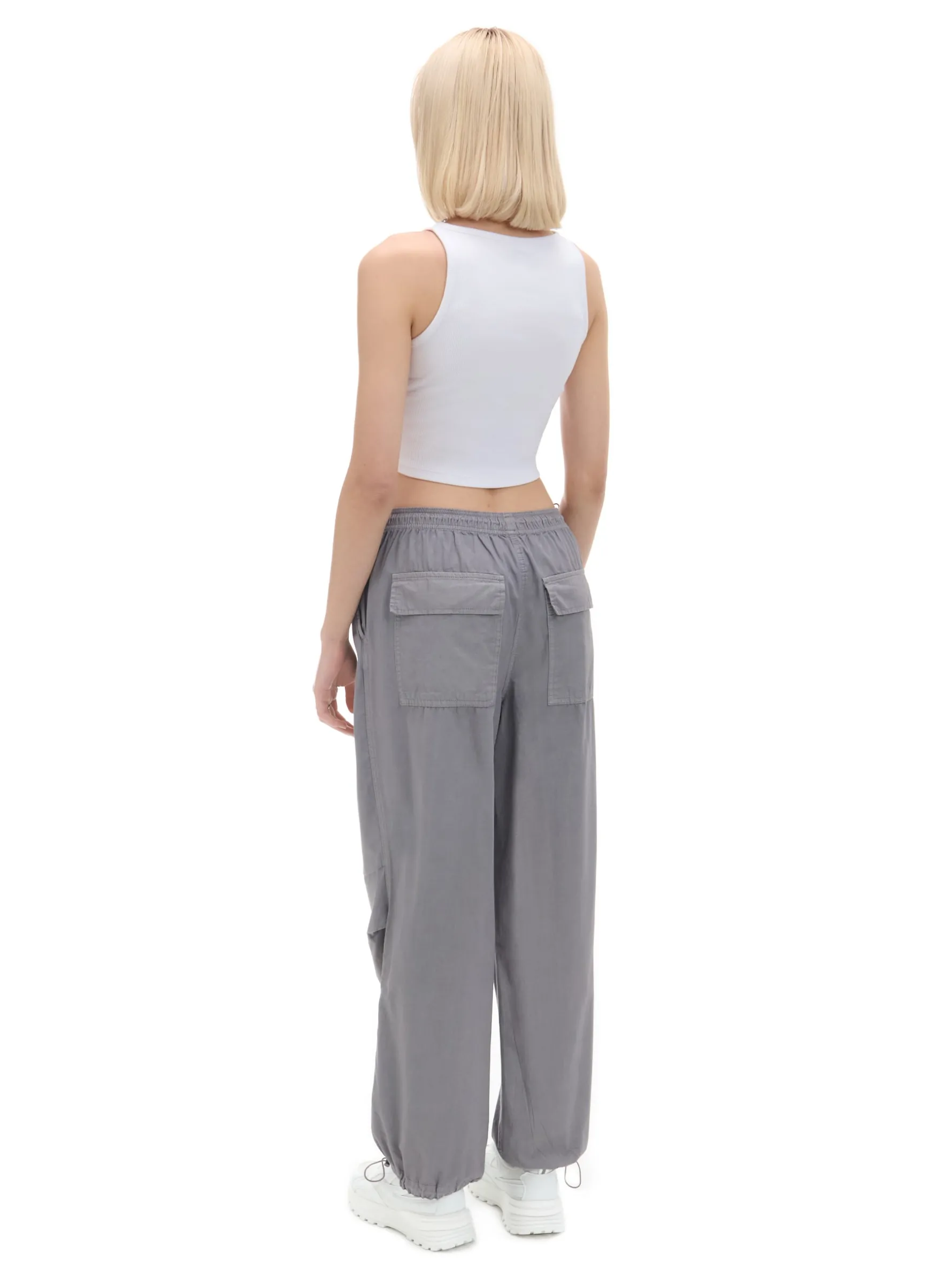 Cropp Spodnie*Szare spodnie parachute inny