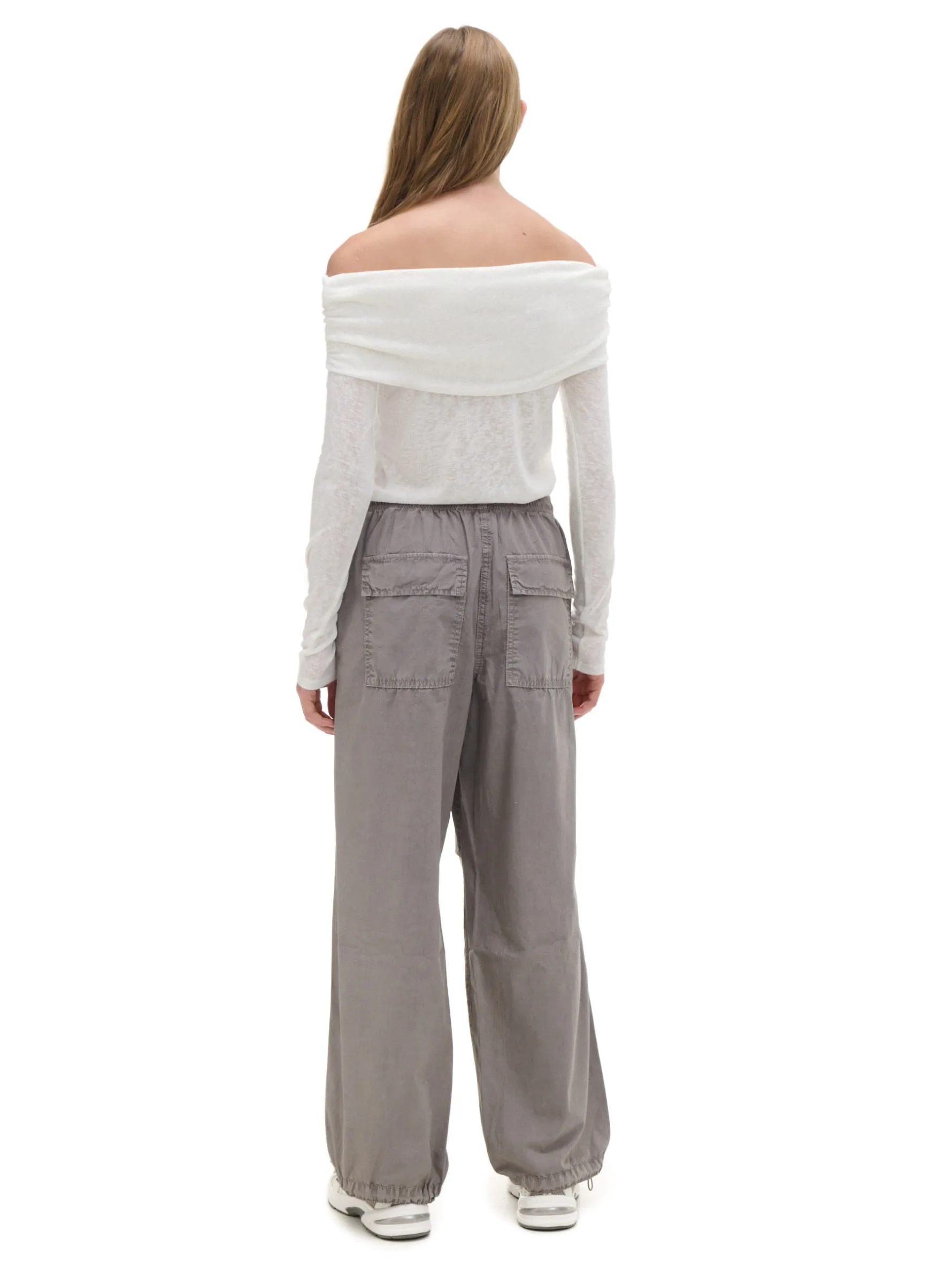 Cropp Spodnie*Szare spodnie parachute inny