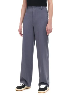 Cropp Spodnie*Szare spodnie z wysokim stanem szary