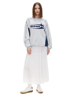 Cropp Bluzy*Szaro-granatowa bluza Baltic Games jasnyszary