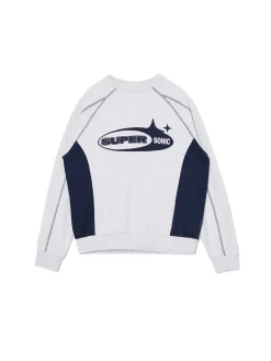 Cropp Bluzy*Szaro-granatowa bluza Baltic Games jasnyszary