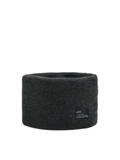 Cropp Kominy, Szaliki|Basic*Szary dzianinowy komin czarny