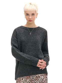 Cropp Swetry*gładki sweter szary