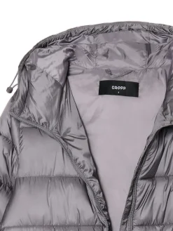 Cropp Kurtki, Płaszcze*płaszcz puffer z kapturem szary