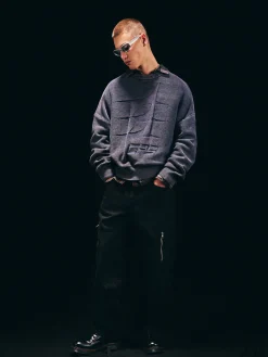 Cropp Swetry*sweter z efektem sprania szary