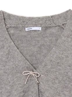 Cropp Swetry*sweter z ozdobnymi kokardami szary