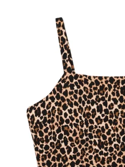 Cropp Koszulki, Topy*Top na ramiączkach w panterkę beżowy