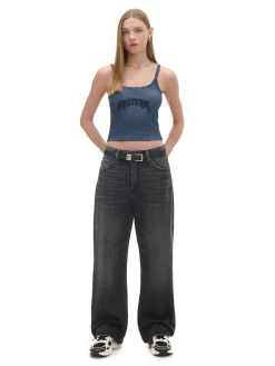 Cropp Koszulki, Topy*Top z napisem niebieski