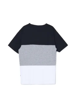 Cropp Koszulki*Trójkolorowa koszulka w pasy czarny