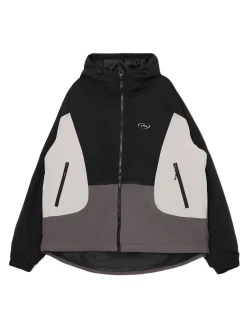 Cropp Kurtki, Płaszcze*Trójkolorowa kurtka z kapturem czarny