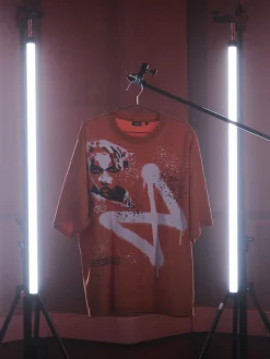 Cropp Koszulki*T-shirt oversize Ekko z Arcane pomarańczowy