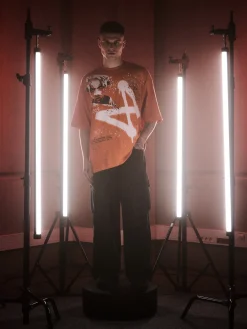 Cropp Koszulki*T-shirt oversize Ekko z Arcane pomarańczowy