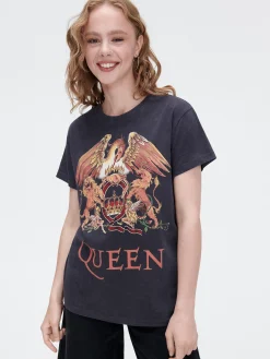 Cropp Koszulki, Topy*T-shirt oversize Queen szary