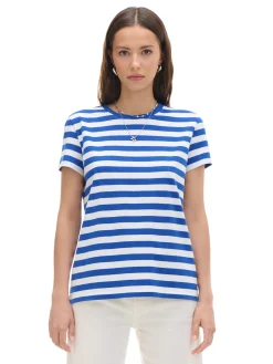 Cropp Koszulki, Topy*T-shirt w e paski niebieski