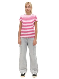 Cropp Koszulki, Topy*T-shirt w paski różowy