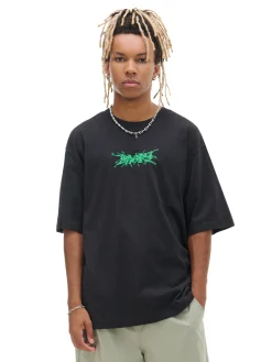 Cropp Koszulki*T-shirt z futurystycznym nadrukiem czarny