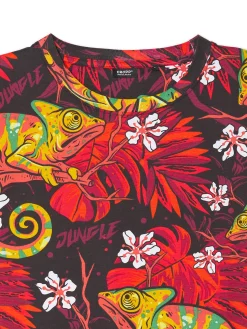 Cropp Koszulki*T-shirt z kameleonem kasztanowy