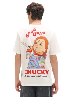 Cropp Koszulki*T-shirt z nadrukiem Chucky kremowy