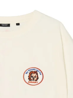 Cropp Koszulki*T-shirt z nadrukiem Chucky kremowy