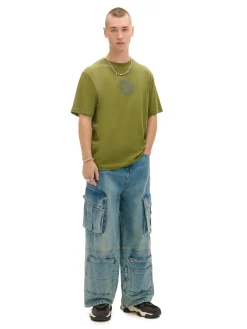 Cropp Koszulki*T-shirt z nadrukiem One Piece zielony