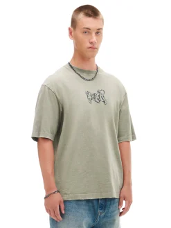 Cropp Koszulki*T-shirt z postrzępionymi brzegami zielony