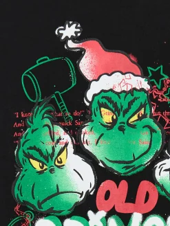 Cropp Ubrania Świąteczne|Koszulki*Świąteczna czarna koszulka z Grinchem czarny