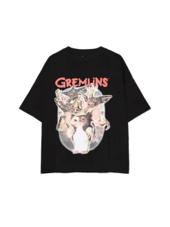 Cropp Ubrania Świąteczne|Koszulki, Topy*Świąteczna czarna koszulka z Gremlinami czarny