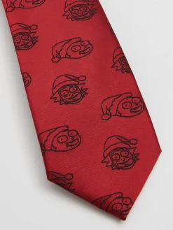 Cropp Krawaty|Akcesoria Świąteczne*Świąteczny krawat Rick i Morty czerwony