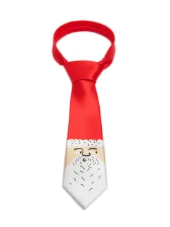 Cropp Krawaty|Akcesoria Świąteczne*Świąteczny krawat z Mikołajem czerwony