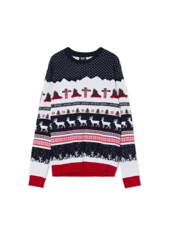 Cropp Ubrania Świąteczne|Swetry*Świąteczny sweter granatowy