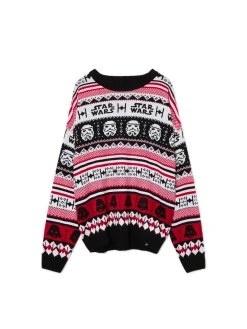 Cropp Ubrania Świąteczne|Swetry*Świąteczny sweter Gwiezdne Wojny czerwony