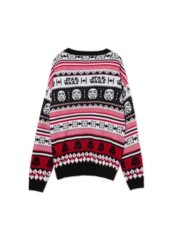 Cropp Ubrania Świąteczne|Swetry*Świąteczny sweter Gwiezdne Wojny czerwony