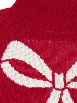 Cropp Swetry*Świąteczny sweter z kokardką czerwony