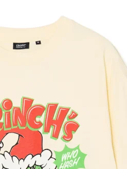 Cropp Ubrania Świąteczne|Koszulki*Świąteczny T-shirt z Grinchem kremowy