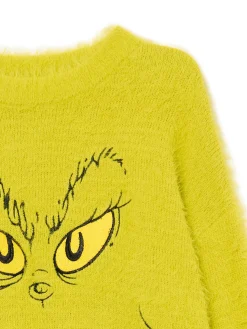 Cropp Ubrania Świąteczne|Swetry*Świąteczny sweter z Grinchem zielony
