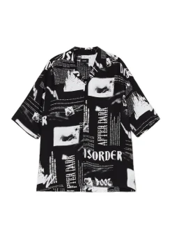 Cropp Koszule*Wzorzysta koszula z kołnierzykiem czarny