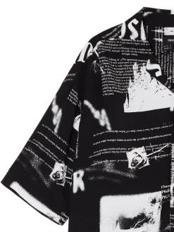 Cropp Koszule*Wzorzysta koszula z kołnierzykiem czarny