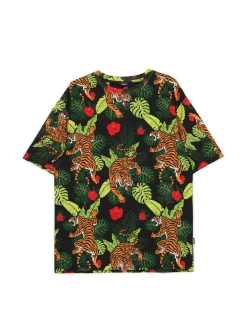 Cropp Koszulki*Wzorzysta koszulka z motywem zwierzęcym czarny